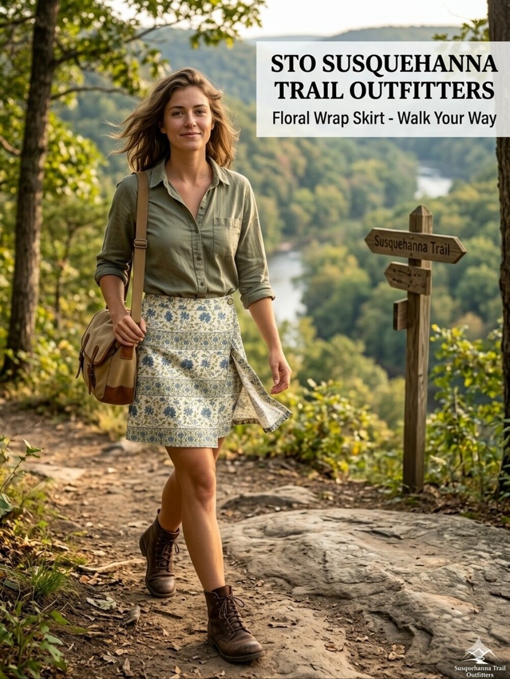 STO SUSQUEHANNA TRAIL OUTFITTERS Floral Wrap Skirt